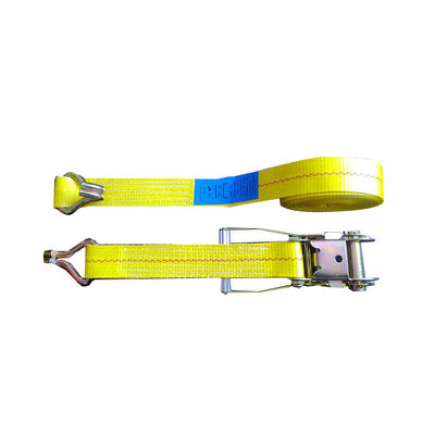 kopen WLL 3335 LBS Polyester Heavy Duty Ratchet Tie Down Riemen Met Blauw / Wit Label online manufacture