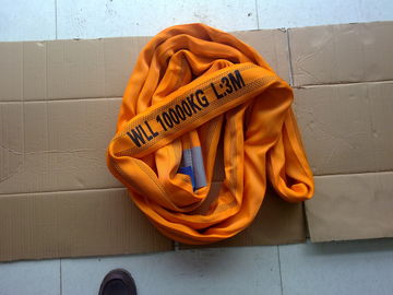 kopen En1492-2 zachte Oranje Poly Ronde Slingers, 10 Tonverdeelstroppen Met hoge weerstand online manufacture