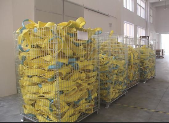 kopen US Gele Polyester Platte Webbing Sling, 4 Inch ASMEB30.9 Oog-aan-oog Sling online manufacture