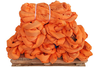 kopen Op zwaar werk berekende Eindeloze Ronde Materiële vlak Geweven het Patroon Oranje Kleur van de Slingerpolyester online manufacture