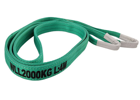 kopen Eenweggordel Groene kleur Webbing Lifting Slings Flat Eye Web Sling TUV-certificering online manufacture