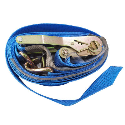 kopen Robuuste spanband van 4 ton en 5 meter met spanband - blauwe polyesterband met hoge sterktegraad en dubbele J-haken online vervaardiging