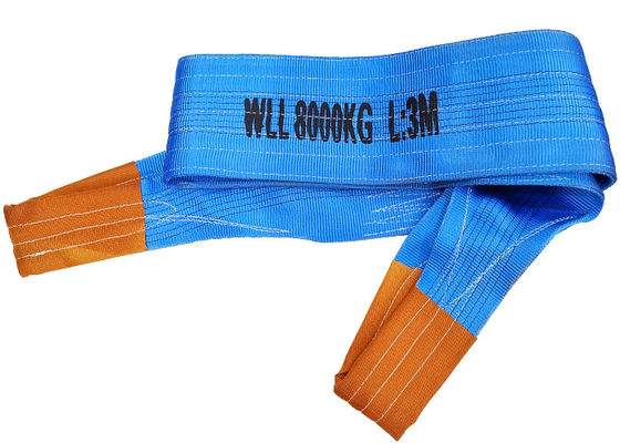 kopen Premium 8 Ton 3M Platte Webbingsling | 7:1 Veiligheidsfactor | Hoge-sterkte Polyester Hefband voor Industriële Veiligheid online vervaardiging