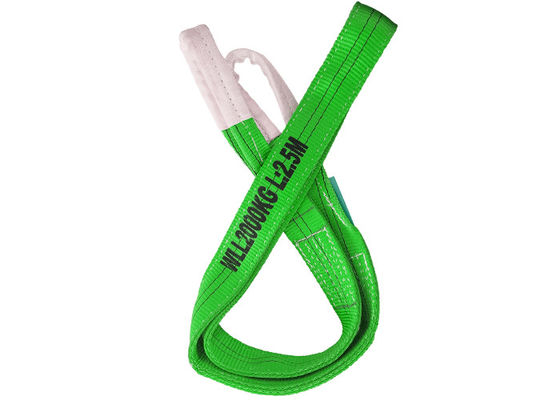 kopen Groene dubbelvoudige webbing sling, 2T platte web lifting sling maat online manufacture