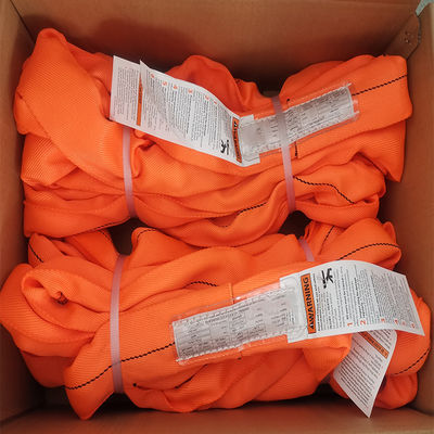 kopen Heavy Duty 5 tot 1 Polyester Ronde Sling Jacket Twill Weave Verticaal 17000 LBS online manufacture