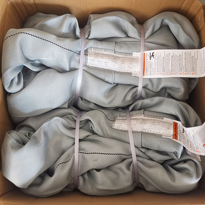 kopen ASME B30.9 Grey Polyester Lifting Sling Round Op zwaar werk berekende Verticale 32000 pond online manufacture