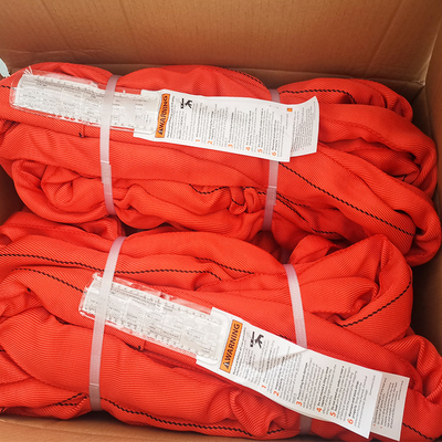 kopen OEM de Op zwaar werk berekende Rode Verticale 7 ton van de Polyester Eindeloze Ronde Slinger online manufacture
